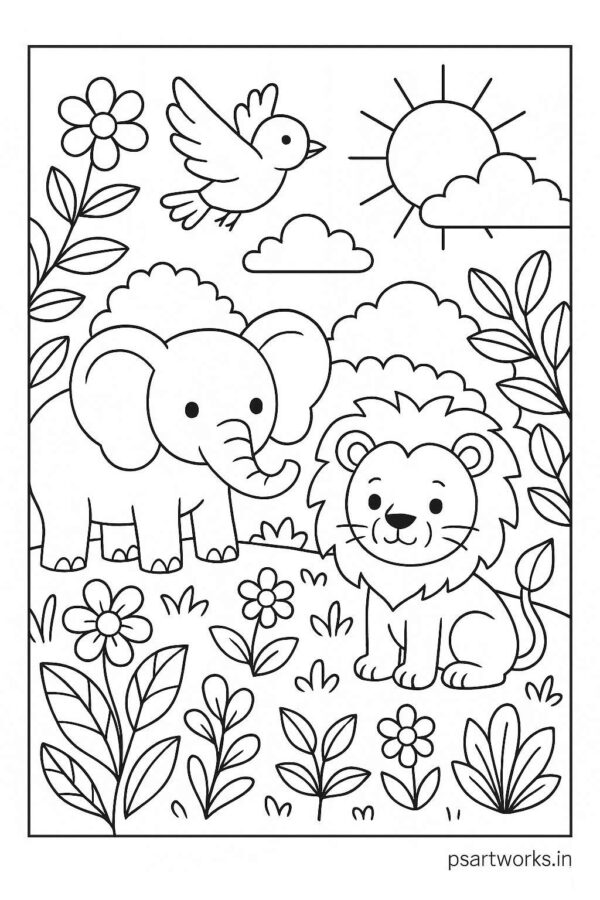 Lion Colouring Page