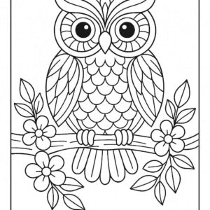 Owl Colouring Page