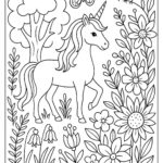 Unicorn Colouring Page