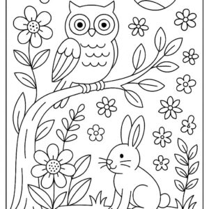Owl Colouring Page