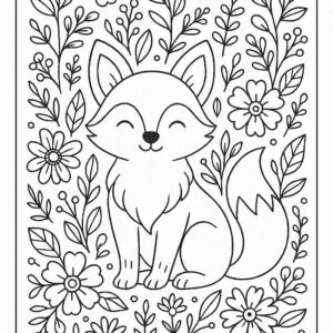 Fox Colouring Page