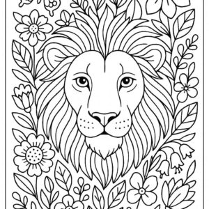 Lion Colouring Page