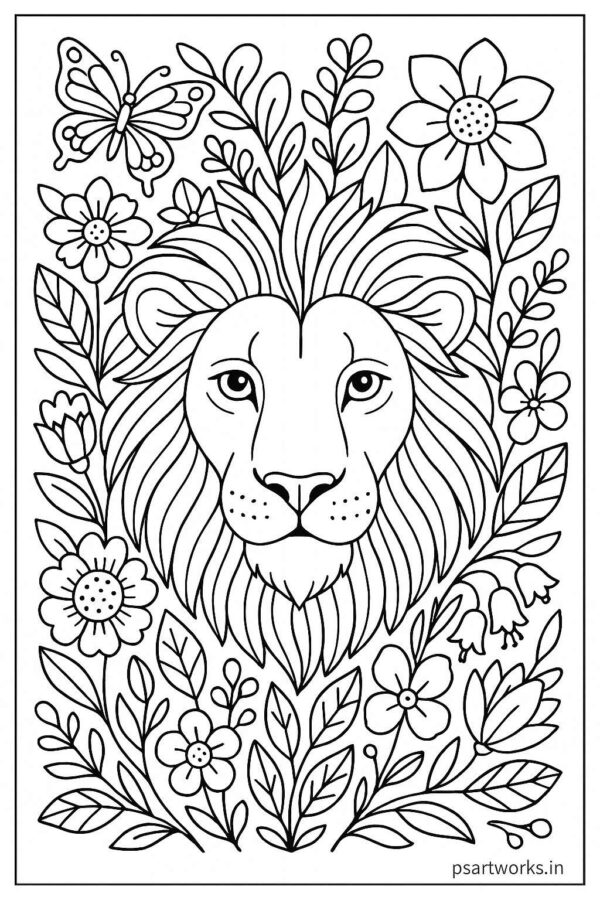 Lion Colouring Page