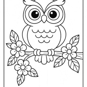 Owl Colouring Page