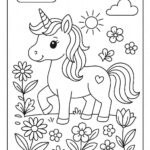 Unicorn Colouring Page