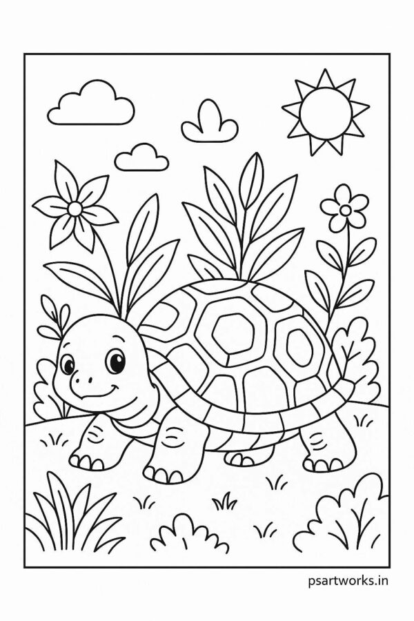Turtle Colouring Page