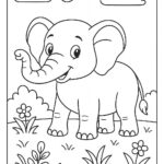 Elephant Colouring Page