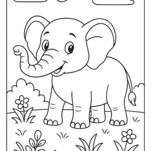 Elephant Colouring Page