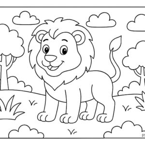 Lion Colouring Page