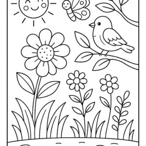 Bird Colouring Page