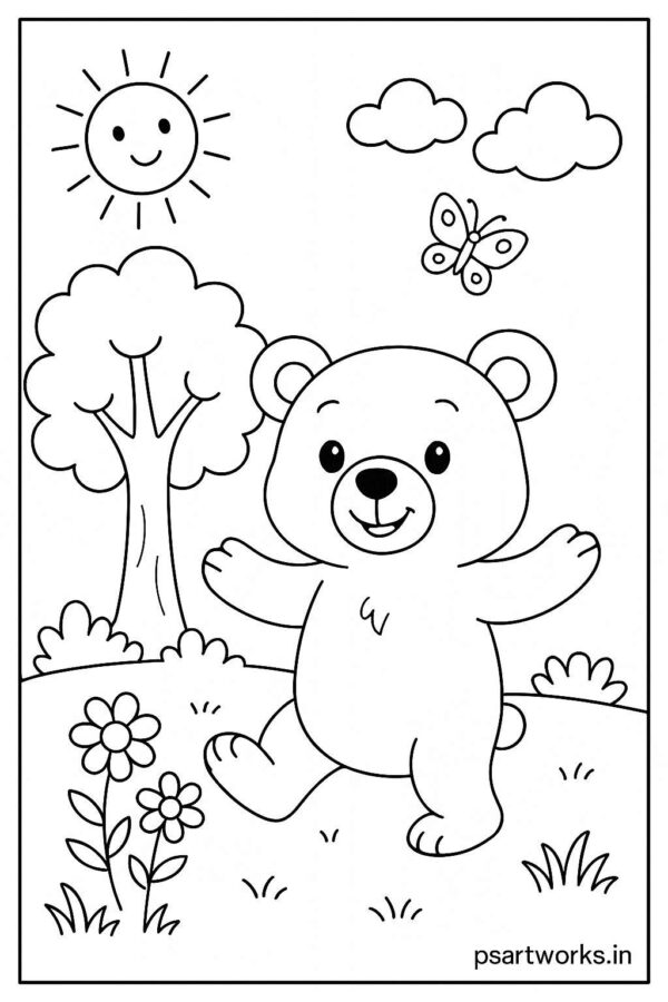Bear Colouring Page