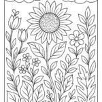 Floral Colouring Page