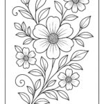 Floral Colouring Page