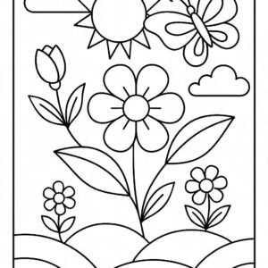 Floral Colouring Page