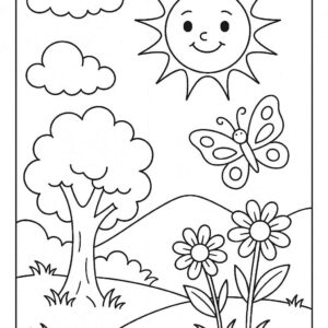 Floral Colouring Page