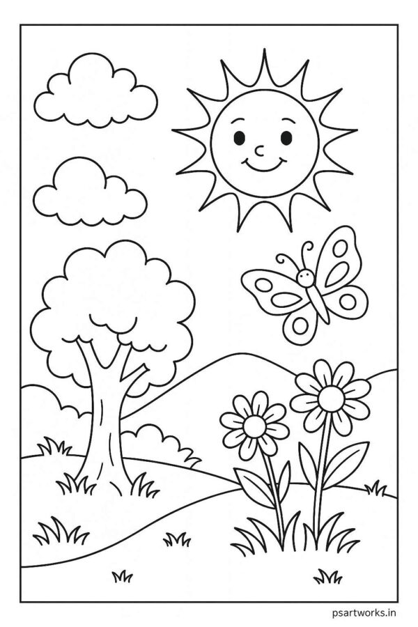 Floral Colouring Page