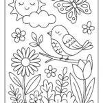 Floral Colouring Page