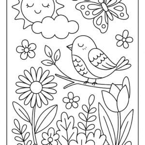 Floral Colouring Page