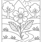 Floral Colouring Page