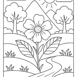 Floral Colouring Page