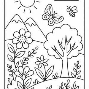 Floral Colouring Page