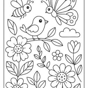 Floral Colouring Page