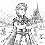 Frozen Movie Cartoon Colouring Page