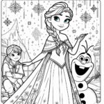 Frozen Movie Cartoon Colouring Page