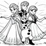 Frozen Movie Cartoon Colouring Page