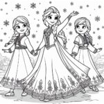 Frozen Movie Cartoon Colouring Page