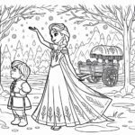 Frozen Movie Cartoon Colouring Page