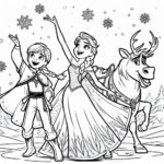 Frozen Movie Cartoon Colouring Page
