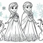 Frozen Movie Cartoon Colouring Page