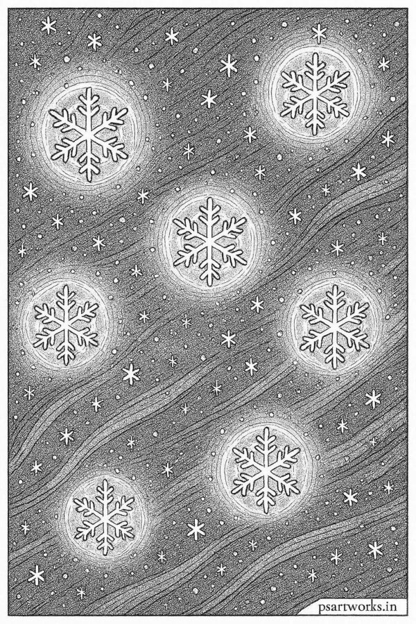 Ice crystals forming beautiful patterns