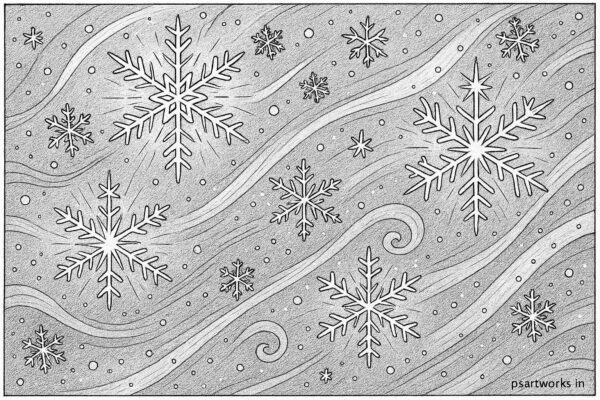 Ice crystals forming beautiful patterns