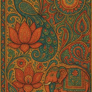 Indian Vintage Boondi Art Style Illustration