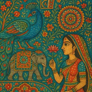 Indian Vintage Boondi Art Style Illustration