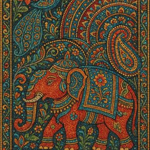 Indian Vintage Boondi Art Style Illustration