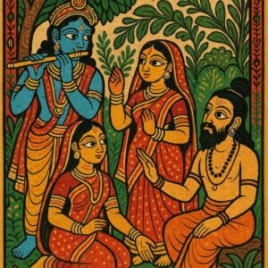 Indian Vintage Boondi Art Style Illustration