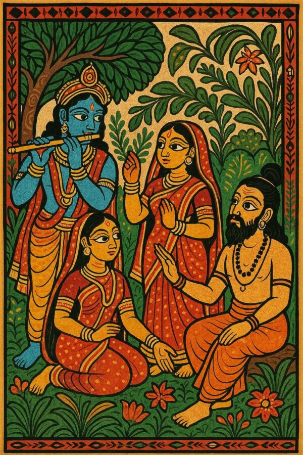 Indian Vintage Boondi Art Style Illustration