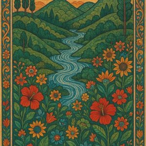 Indian Vintage Chamba Art Style Illustration