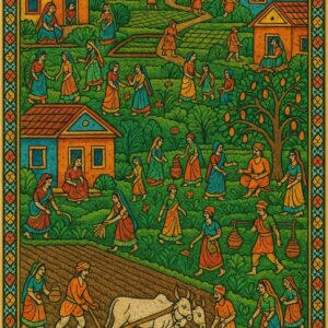 Indian Vintage Chamba Art Style Illustration