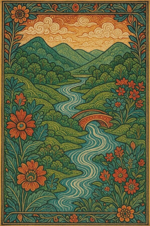 Indian Vintage Chamba Art Style Illustration