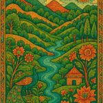 Indian Vintage Chamba Art Style Illustration