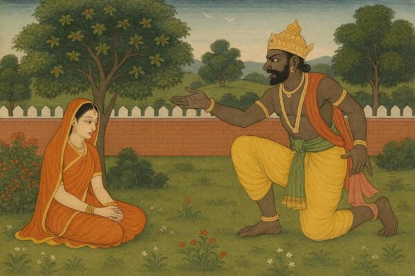 Ravana Adresses Sita Guler Art Style Print