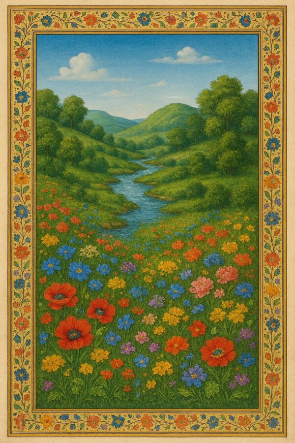 Indian Vintage Guler Art Style Illustration