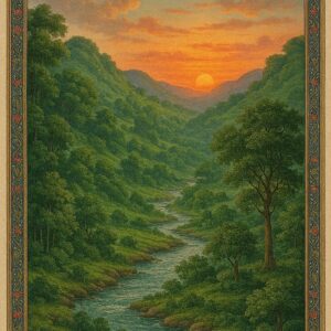 Indian Vintage Guler Art Style Illustration