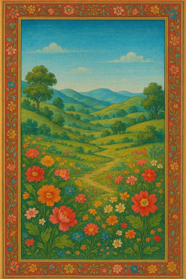 Indian Vintage Guler Art Style Illustration