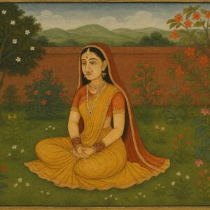 Sita In Ashok Vatika Guler Art Style Print