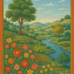 Indian Vintage Guler Art Style Illustration